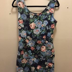 Vintage Denim Floral Dress